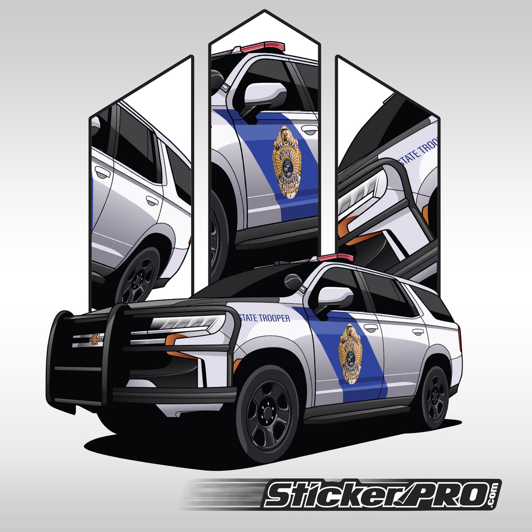 Alaska State Trooper Stickers - Tahoe- StickerPRO.com