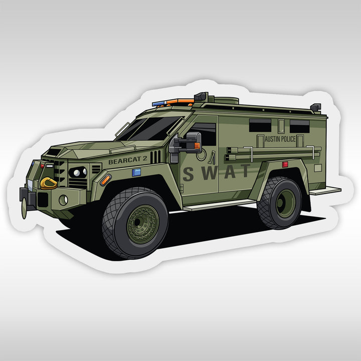 Austin Police Department - TX Stickers - Swat Bearcat - StickerPRO.com - blacksheep industries