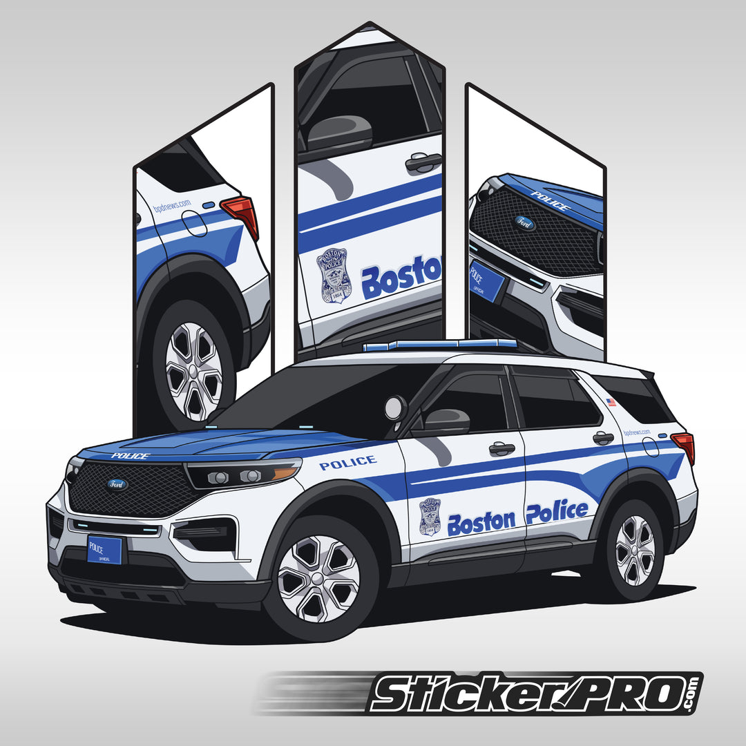 Boston Police Department Stickers- Explorer