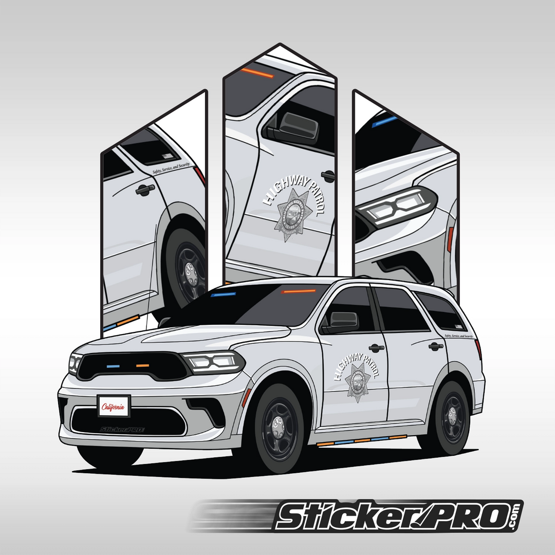 California Highway Patrol (CHP) Stickers -Durango Stealth Grey