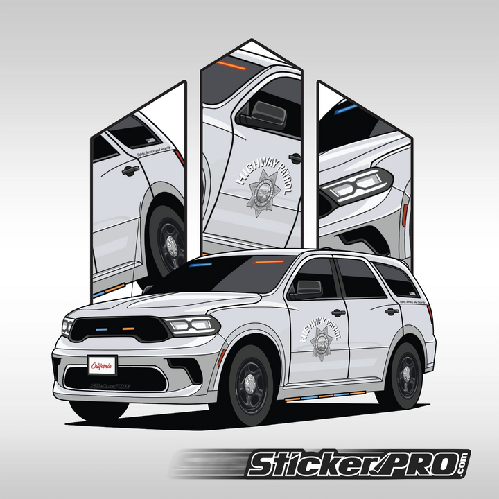 California Highway Patrol (CHP) Stickers -Durango Stealth Grey