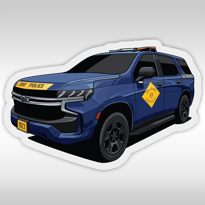 Delaware State Police Stickers - Tahoe - StickerPRO.com - blacksheep industries