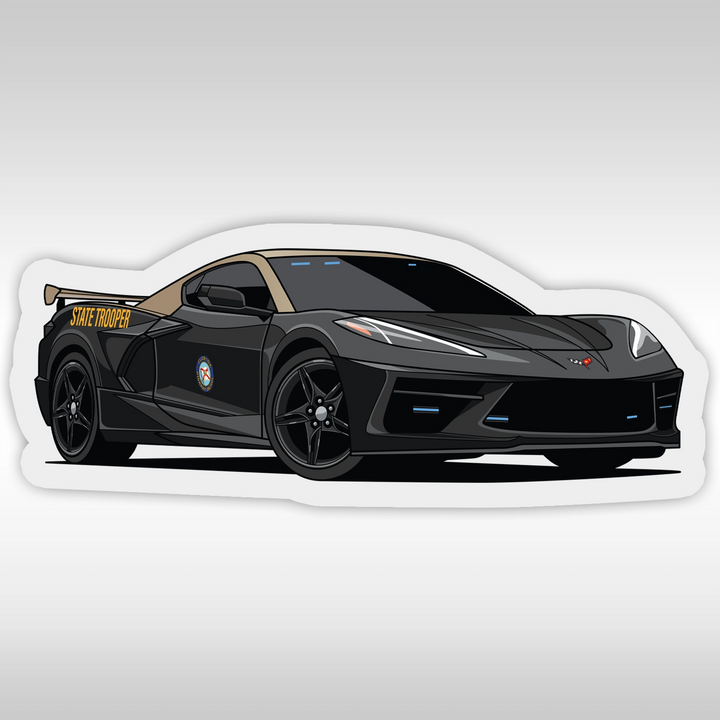 Florida Highway Patrol Stickers - Corvette