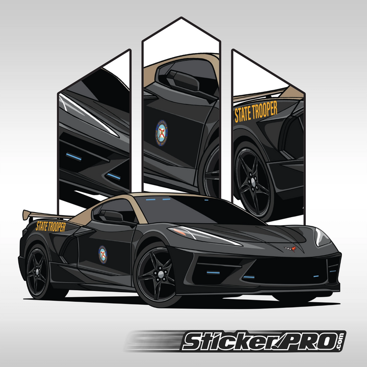 Florida Highway Patrol Stickers - Corvette