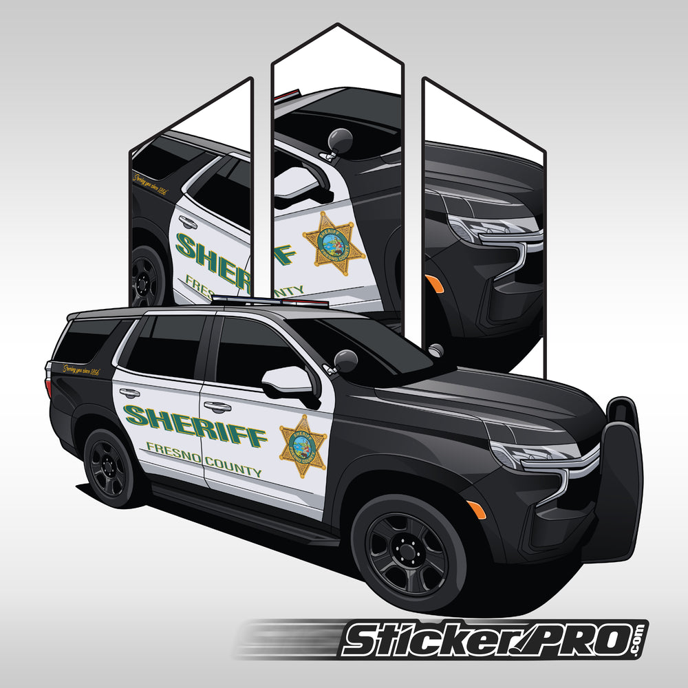 Fresno County Sheriff Office Stickers - Tahoe Stickers - StickerPRO.com 