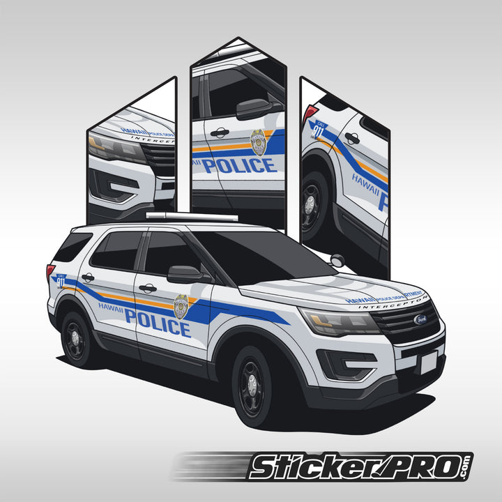 Hawaii Police Department Stickers - Explorer