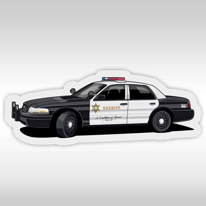 Los Angeles County Sheriff (LA County/ LACSD)Stickers - Crown Vic - StickerPRO.com 