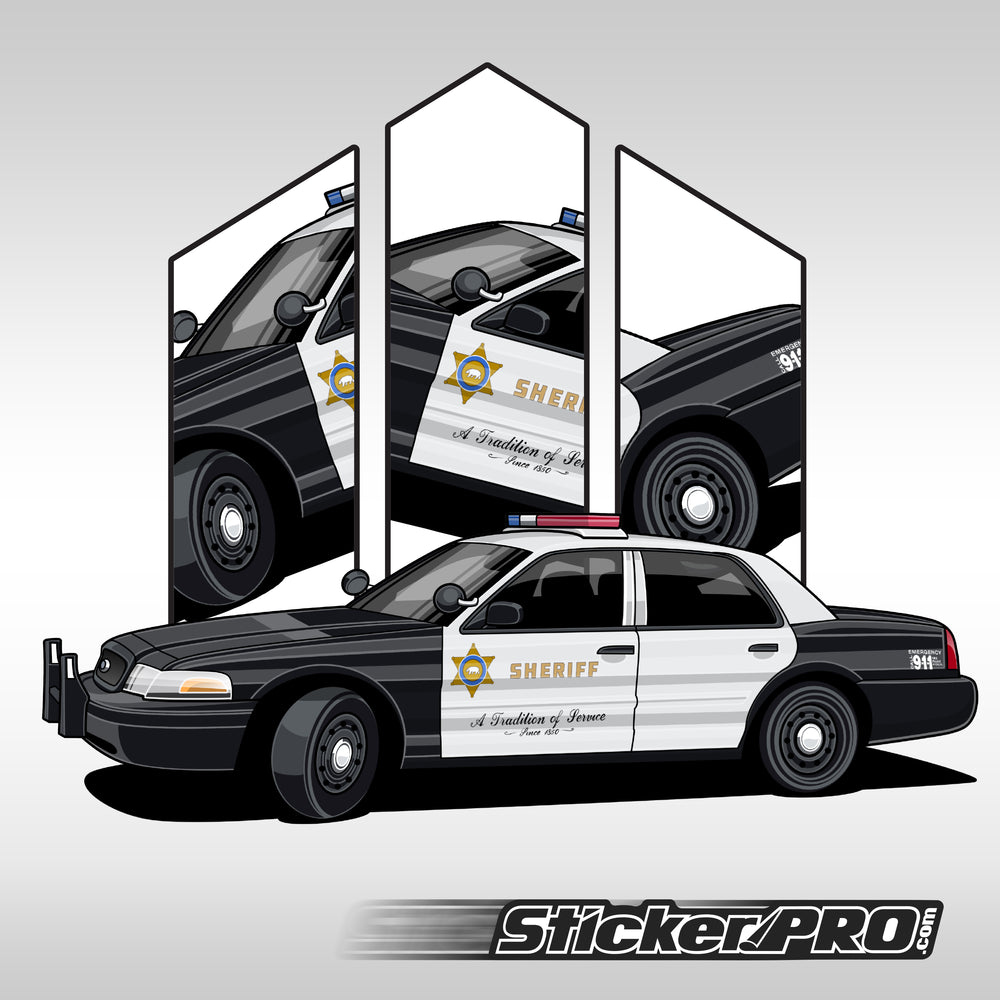 Los Angeles County Sheriff (LA County/ LACSD)Stickers - Crown Vic - StickerPRO.com 