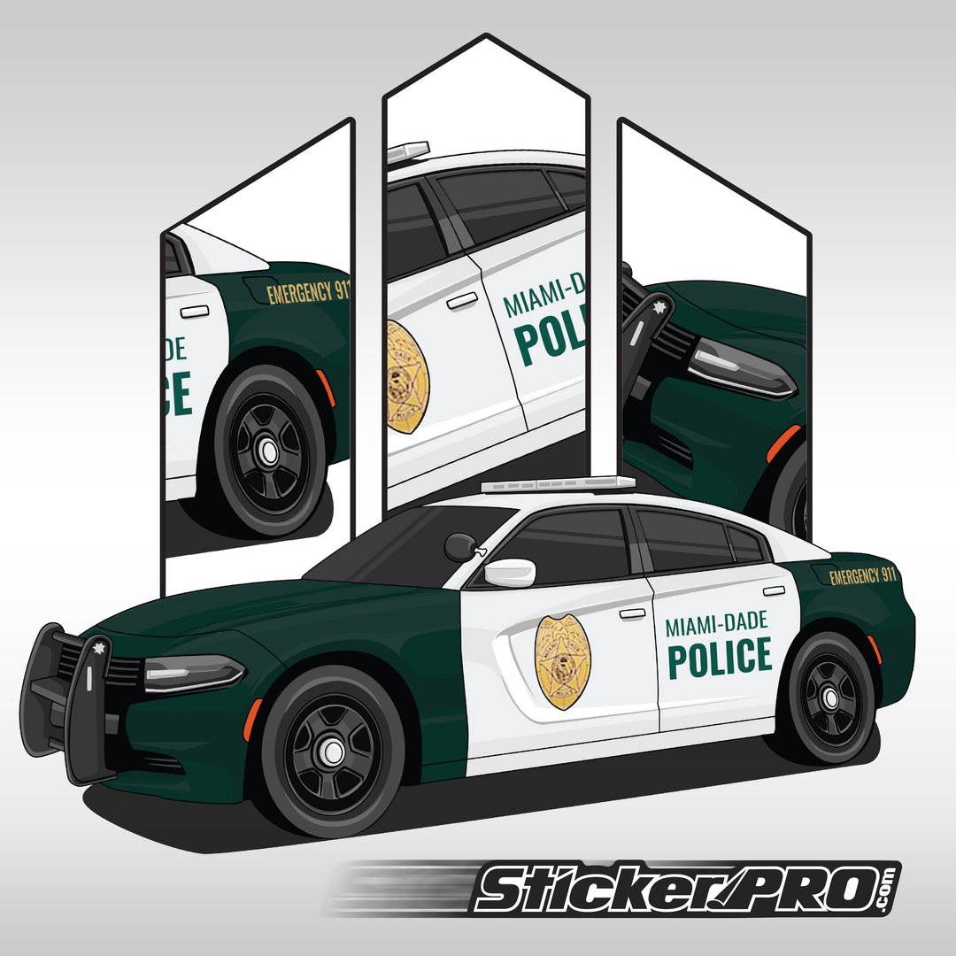 Miami-Dade Police Department Stickers - Charger-StickerPRO.com - Blacksheep Industries