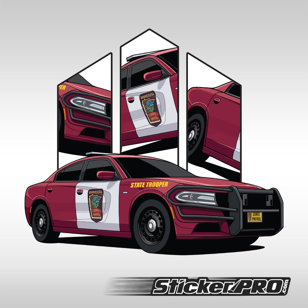 Minnesota State Patrol Stickers - Charger- StickerPRO.com - Blacksheep Industries