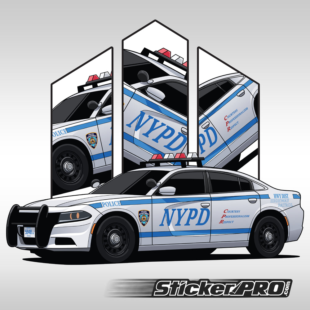 NYPD Stickers - Charger Stickers - StickerPRO.com - NYPD Stickers