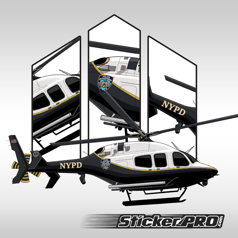NYPD Stickers - Helicopter Stickers - StickerPRO.com - NYPD Stickers