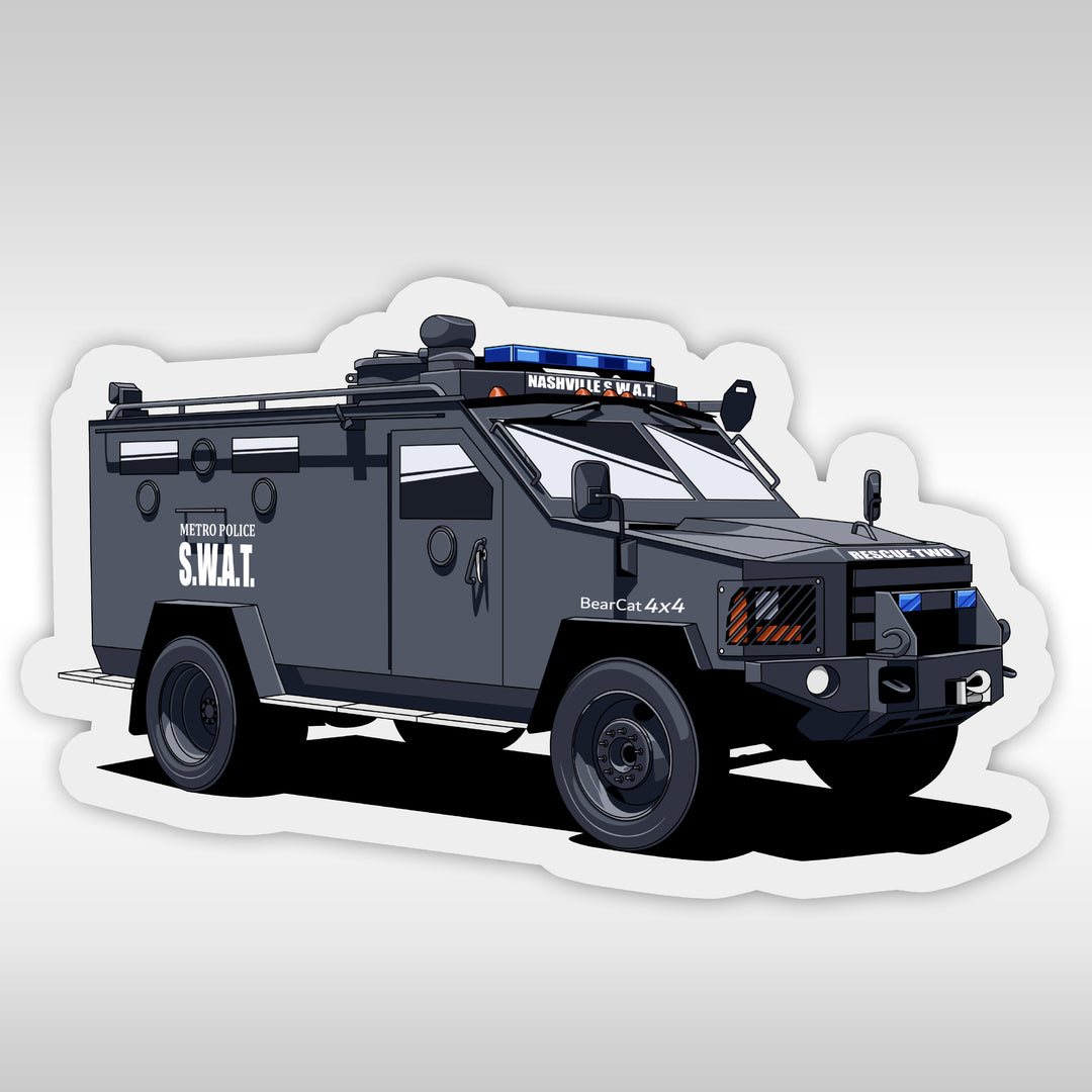 Nashville Metro Police Department Stickers  - SWAT Bearcat- StickerPRO.com - Police Stickers 