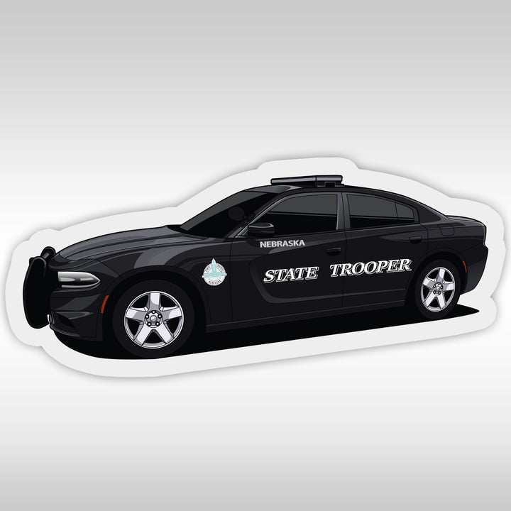 Nebraska State Patrol Stickers - Charger -StickerPRO.com