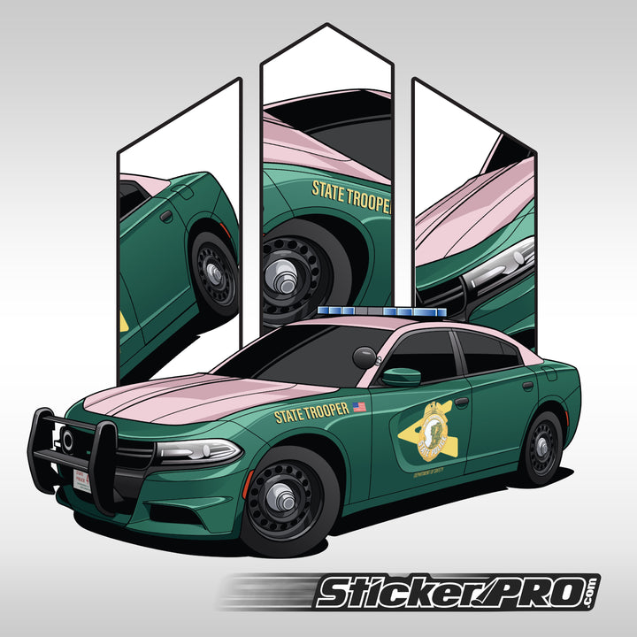 New Hampshire State Police Stickers - Charger - StickerPRO.com - Blacksheep Industries
