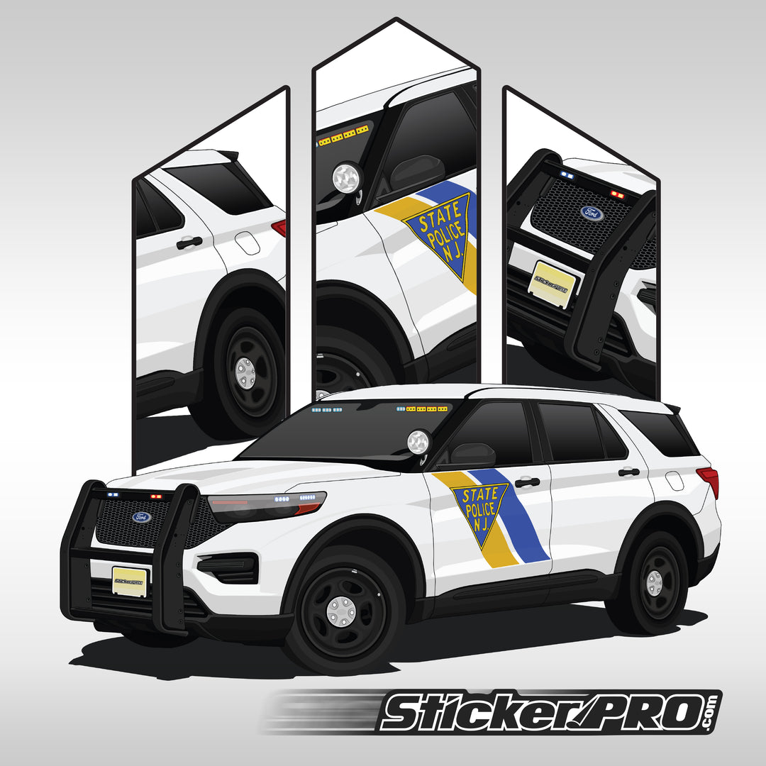 New Jersey State Police Stickers - Explorer - StickerPRO.com - Blacksheep Industries