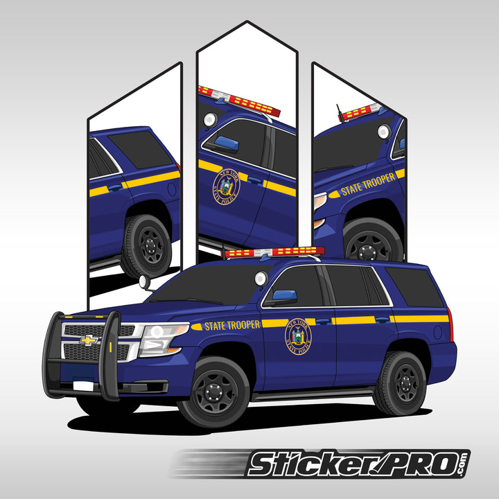 New York State Police Stickers - Tahoe Stickers - StickerPRO.com - NYPD Stickers