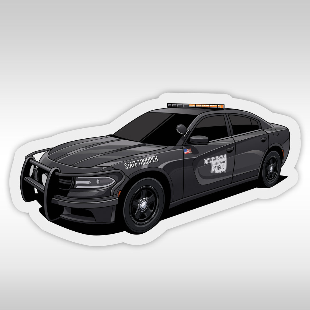  Oklahoma Highway Patrol Stickers - Charger - StickerPRO.com