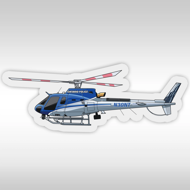 Ontario Police Department Stickers - Helicopter
