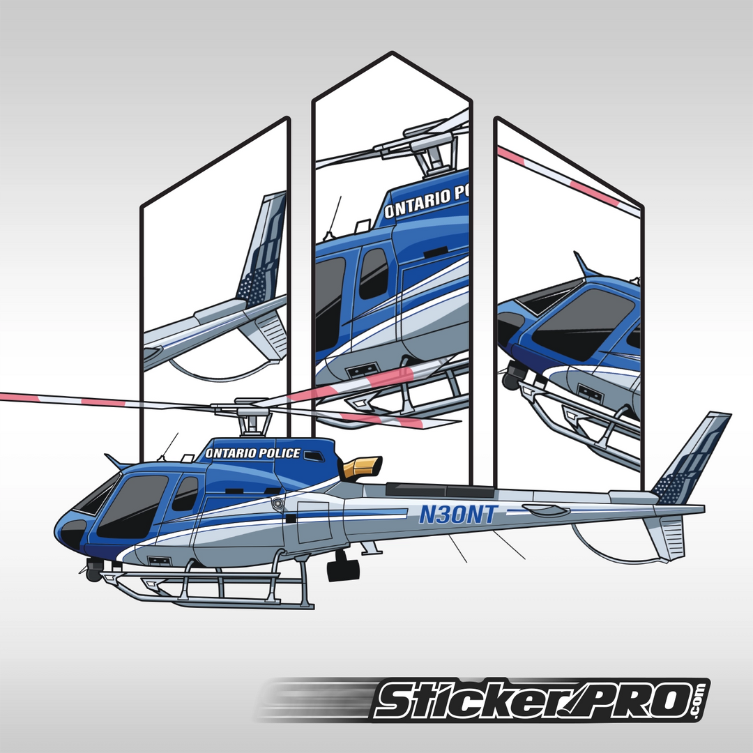Ontario Police Department Stickers - Helicopter