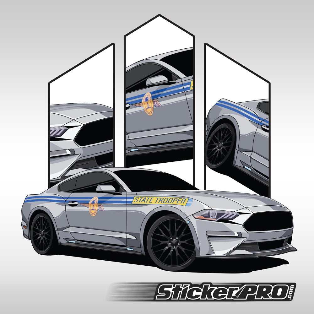 South Carolina Highway Patrol Stickers - Mustang -StickerPRO.com