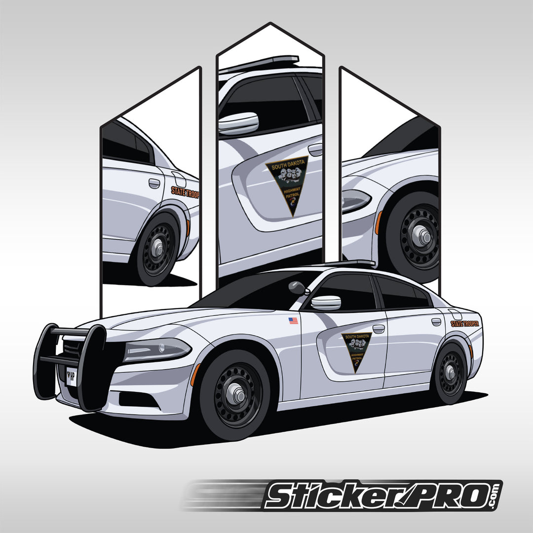 South Dakota Highway Patrol Stickers - Charger Stickers -Blacksheep Industries 