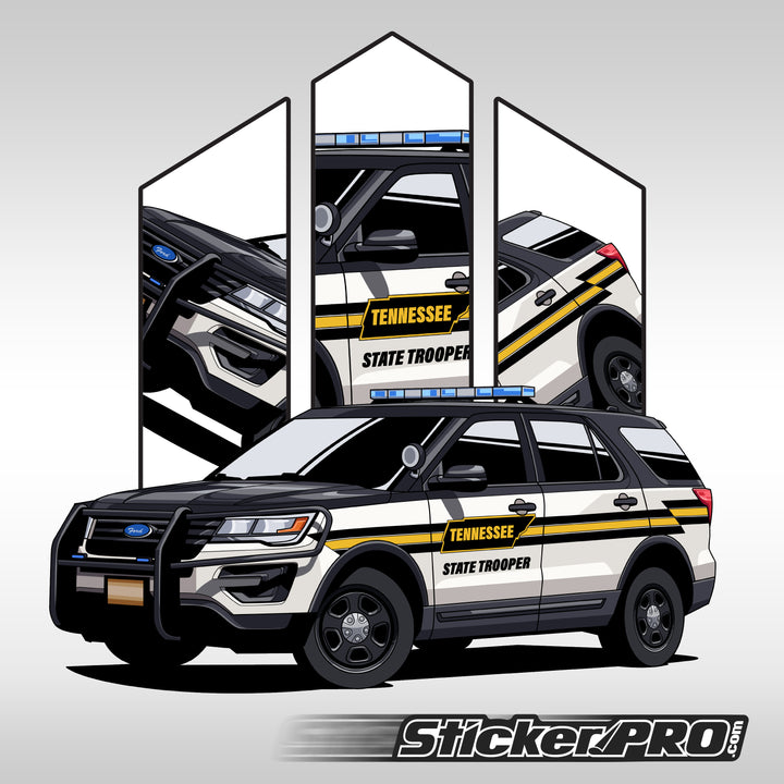 Tennessee Highway Patrol Stickers - Explorer- StickerPRO.com