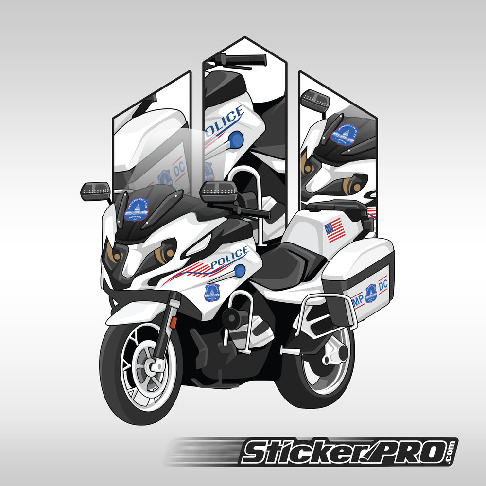 Washington DC Metro Police Department Stickers- Motorcycle- StickerPRO.com - Blacksheep Industries